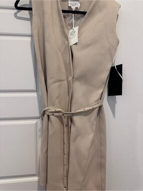 Hyacinth House Beige Mini Dress with Belt